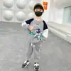 Conjunto para Niños Otoño e Invierno Deportivo Casual Infantil Estilo Astronauta Sudadera Conjunto de Dos Piezas Primavera Ropa de Moda Infantil
