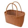 Cesta de ratán cesta de compras doméstica cesta de almacenamiento cesta de regalo cesta de compras cesta de flores portátil cesta de picnic portátil para exteriores