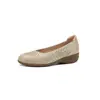 Deslumbrantes sapatos femininos com textura tecida estilo francês, confortáveis, novidade outono 2026, versáteis, sola macia, casuais, slip-on, elegantes, sapatos de um só tom