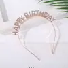 Acessório de Cabeça Europeu e Americano para Festa de Aniversário Faixa de Cabeça Feminina Letra feliz aniversário Faixa de Cabeça Feliz Aniversário Feminina