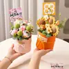 Balde de Abrazo Tamaño Completo Personalizado Mini Grande Mediano Pequeño Balde de Flores Ramo Arreglo Floral Balde Redondo Caja de Empaque Redonda Materiales DIY
