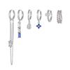 Conjunto de Pendientes de Cadena con Borla de Plata S925 de Lujo Ligero Más Vendido en Europa y América con Pendientes de Circonita de Colores, Conjunto de Seis Piezas para Mujeres al por Mayor
