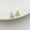 Relleno de Oro de 14K Retención de Color Zirconia Incrustada Serie Navideña Colgantes Pequeños Materiales para Hacer Pulseras Collares Pendientes Joyería Amuletos