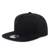 Comercio Exterior Transfronterizo Sombrero Plano de Cinco Paneles de Ala Dura para Hombre, Piel Sintética, Color Sólido, Logotipo, Sombrero Hip-Hop