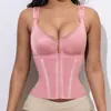 Espartilho Modelador Reforçado com Barbatanas Transfronteiriço para Mulheres, Colete com Controle de Barriga, Top Modelador para a Parte Superior do Corpo