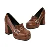Zapatos de Plataforma Impermeables de Boca Baja Talla 34-43 para Todas las Estaciones, Zapatos Planos de Moda para Mujer, Mocasines Cuadrados, Zapatos Grandes para Mujer de Venta Transfronteriza