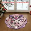 Alfombra de suelo absorbente antideslizante para baño de estilo caricatura, alfombra decorativa de imitación cachemira para sala de estar, alfombra resistente a la suciedad para entrada