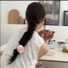 Banda para el cabello de camelia francesa de alta calidad de estilo coreano, anillo de intestino delgado, banda de goma, lazo para el cabello femenino, cuerda para cola de caballo, cuerda para el cabello, accesorios para el cabello, tocado