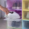 Caixa de Sapato Transparente para Armazenamento Caixa de Armazenamento Tipo Gaveta Empilhável em Várias Camadas Simples à Prova de Umidade e Poeira Caixa de Sapato Colorida Sapateira