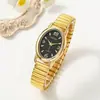 Relógio Feminino Casual Oval, Novo Relógio de Quartzo Transfronteiriço com Pulseira Elástica, Modelo Feminino Fashion, Suporta Personalização de Logo