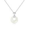 Collar con hebilla de seguridad de la suerte para mujer, diseño de nicho ligero y lujoso, colgante de jade hetiano de imitación de alta calidad, elegante y simple cadena de clavícula.