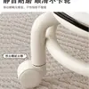 Taburete con Ruedas Giratorias para Abrir Paquetes, Taburete Bajo con Ruedas, Silla Estilo Crema, Taburete Pequeño para el Hogar para Limpiar Pisos, Acabado de Costuras y Organización de Artículos, Taburete Redondo