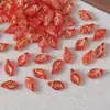 Cuentas Sueltas de Vidrio Transparente de Color Hoja Dorada Retro Hilo de Cuentas Adornos de Pasador de Pelo con Borla Estilo Antiguo para Manualidades DIY