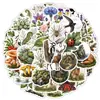 50 peças de adesivos de grafite com tema de natureza para garrafas de água e computadores, adesivos decorativos à prova d'água, adesivos criativos com tema de natureza atacado
