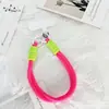 Pulseira Curta de Corda Trançada Minimalista Ins Color-Block Fivela Dupla Universal Capa de Celular Cordão Mochila Tendência Pulseira de Alta Qualidade