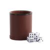 Conjunto Copo de Dados de Couro PU Adequado para Bar Ktv Barraca de Churrasco Barraca de Lanche da Madrugada Jogo de Copo de Dados Copo Peneira