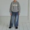 Jeans Lavados Estilo Coreano 2026 Ropa Infantil 26 Estilo Otoño Niños Pequeños y Medianos Pantalones Rectos Versátiles para Niñas Pantalones Casuales