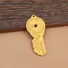 Pingente Chave de Baú de Latão Sólido, Placa de Cobre para Abrir o Portal da Riqueza, Lembrança de Templo, Suporta Fabricação de Molde Personalizado