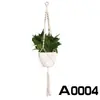 Corda de Algodão Off-White Vaso Decorativo Interno Rede para Vasos Suporte de Plantas Cesta Suspensa Rede Suspensa Corda Suspensa Decoração de Casa Bonsai Plantas Verdes