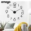 Reloj de pared Artístico DIY de Moda para Sala de Estar, Tamaño Grande, Europeo 3D Simple Silencioso Decorativo