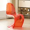 Silla Dong Chair Estilo Forma Irregular de Moda Silla de Comedor Creativa Silla Acrílica Hogar Moderno Simple Respaldo Taburete de Maquillaje Diseño
