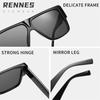 Gafas de sol de moda con montura cuadrada europea y americana, adelgazantes para la cara, para lluvia, protección solar para exteriores, gafas de sol del mismo estilo