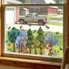 BRUP Floresta de Conto de Fadas Desenho Animado Adesivo de Janela Quarto de Criança Jardim de Infância Reutilizável Adesivo Eletrostático HS-JD5620E
