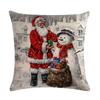 Funda de cojín de lino serie Papá Noel y árbol de Navidad transfronterizo AliExpress Amazon eabyI809