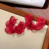 Pendientes de Aro de Malla Retro con Estampado de Leopardo Maillard para Mujer, Pendientes de Lujo Ligero de Alta Gama, Pendientes Exagerados Hermosos y Únicos