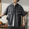 Jereno camisa de trabajo estilo americano abrigo para hombre verano nueva moda marca Ruan Shuai funcional secado rápido camisa de manga corta ropa de hombre