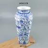 Vaso Cerâmico de Porcelana Azul e Branco, Clássico e Elegante, para Sala de Estar, Hall de Entrada, Mesa de Jantar, Arranjo de Flores, Decoração de Casa, Atacado, Produto Transfronteiriço