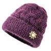 Chapéu de meia-idade e idoso feminino inverno velho homem quente vovó chapéu outono e inverno mãe chapéu velha senhora chapéu de lã grossa