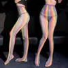 Medias de rejilla para amantes, calcetines de malla de longitud media, calcetines de encaje hasta la rodilla, pantimedias de malla moldeadoras, medias finas reductoras