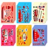 6 Hojas/Paquete Nuevo Helicóptero Vehículo de Construcción Transporte Rompecabezas Caras Cambiantes Pegatinas Diversión Infantil Pegatinas de Rompecabezas