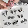 Acessórios de Unha Coração de Corvo Novos Transfronteiriços Prata Antiga Retrô Escura Anjo Amor Cruz Decoração de Arte para Unhas