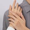 Anillo Mobius Original Pie Plata 999 Anillo de Pareja para Hombre y Mujer Lujo Ligero Sensación de Alta Gama 520 Nudo Gemelo Anillo de Pareja