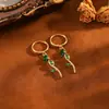 Brincos de Tulipa Exquisitos Mais Vendidos Transfronteiriços para Mulheres Folhas de Galho Frescas Doces Flores Tachos de Aço Inoxidável Joias Simples para Orelha