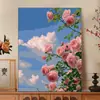 Pintura a Óleo Digital de Rosa DIY Colorir Pintado à Mão Flores Curativas Descompressão Preenchimento Tinta Acrílica Pintura Decorativa