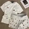 Pijama redondo de nuevo estilo transfronterizo para mujer, con un lindo estampado de salchicha, adecuado para usar en verano y se puede usar como ropa casual para estar en casa.