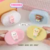 Estojo para Lentes de Contato de Coelho e Urso de Desenho Animado, Estojo para Óculos Giratório Fofo Estilo Menina, Caixa de Lentes de Contato Dupla com Pontos à Prova de Choque