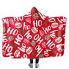 Manta con Capucha de Franela Personalizada, Manto Chal con Estampado Navideño para Adultos, Manta Gruesa Perezosa de Halloween