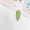 Ilustración lineal pintada a mano oso infantil flor color colgante lindo DIY Joyería hecha a mano aretes accesorios material