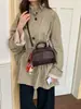 Bolso Tejido con Patrón Vintage Nuevo Transfronterizo 2026 para Mujer, Bolso Cruzado Versátil Estilo Coreano para el Trabajo, Bolso Tipo Almohada de Alta Gama