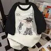 Camiseta de Manga Corta con Estampado de Personaje de Dibujos Animados 'Summer Fun 2026', Estilo Casual Perezoso, Retazos de Bloques de Color, Top Estilo Universitario