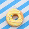Resina estrella de cinco puntas esmerilada cepillada onda fresca pequeña aretes de dona llavero para bolso accesorios de joyería diy