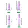 Nova Garrafa de Vidro Roxa para Óleo Essencial com Múltiplas Especificações 5ml 10ml 15ml 22ml Frasco Conta-gotas com Ponta de Plástico Frasco de Essência