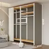 Arara de Roupas de Chão Guarda-Roupa Aberto para Quarto Prateleira de Metal Aço para Hall de Entrada Prateleira de Armazenamento de Roupas para Pendurar Montagem