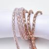 Tubo de malla de diamante de imitación rectangular pequeño de 6 mm, redondo, denso, para taladro, para zapatos, bolsos, ropa, accesorios, bricolaje, cuerda para teléfono móvil