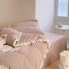 Padrão retrô francês outono e inverno veludo leite retrô francês jacquard novo conjunto de quatro peças para quarto de casa com babados
