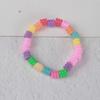 Pulseira Infantil Colorida com Contas de Acrílico para Meninas Fofa com Contas de Pérola Plástica Pulseira com Contas Coloridas Pulseira de Flor